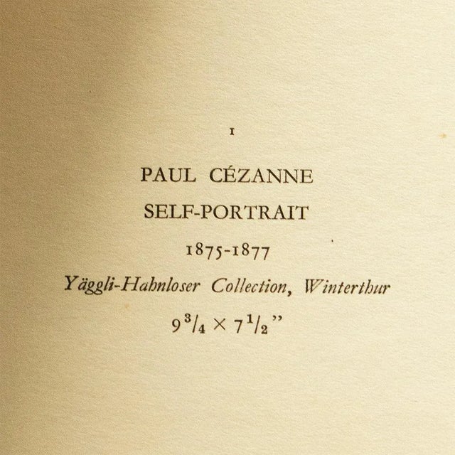 1940s 1940s Paul Cezanne "Self-Portrait", First Edition Vintage Swiss Lithograph For Sale - Image 5 of 8