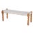 Bleached Wood Charpai Woven Top Bench For Sale