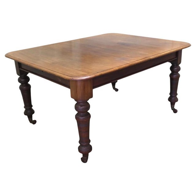 Brown Victorian Extending Dining Table with Two Leaves, 1860 For Sale - Image 8 of 8
