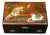 Chinese Huali Wood Mother-of-Pearl Inlaid Jewelry Box, Mandarin Duck Motif With Gemstone Accents For Sale