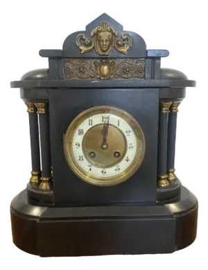 Antique Victorian Marble Mantle Clock, 1860