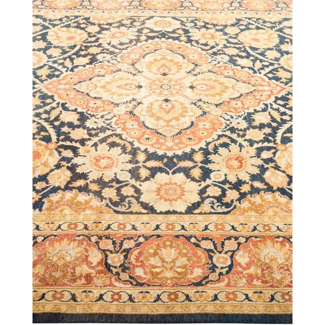Solo Rugs Vintage Moroccan Hand Knotted Wool Area Rug, Navy Blue - 6'2" X 9'0" For Sale - Image 4 of 9