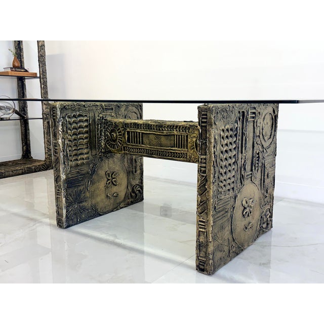 Designed by the legendary mid century modernist Adrian Pearsall, this brutalist dining table base was his answer to Paul...