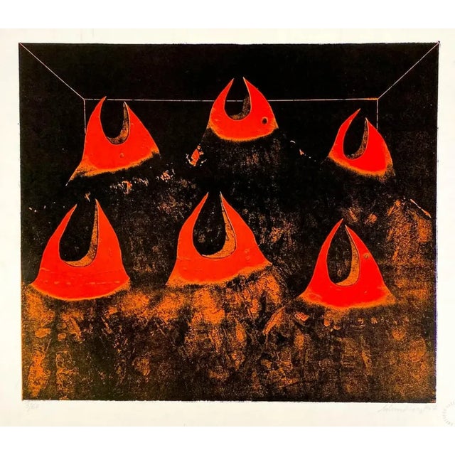 Modern 1960s Lundberg Abstract Serigraph For Sale - Image 3 of 3