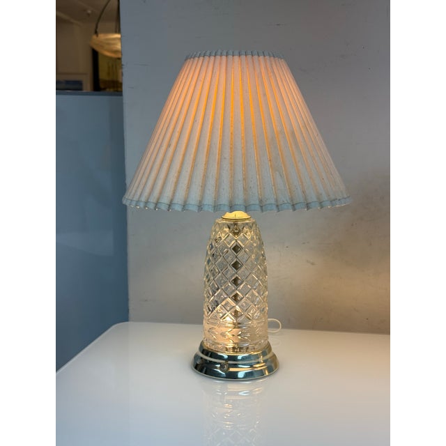 Gold Crystal Clear Industries Double Light Table Lamps, Pair For Sale - Image 8 of 12