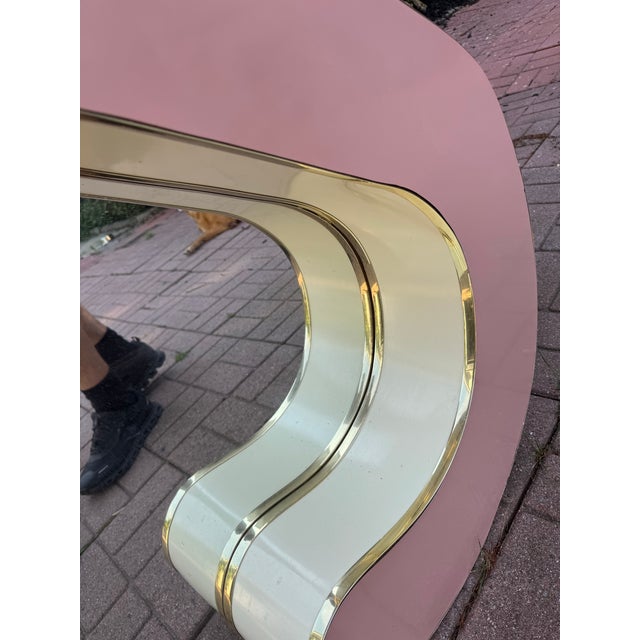 Vintage Pink Ear / Heart Vanity Mirror For Sale - Image 4 of 12