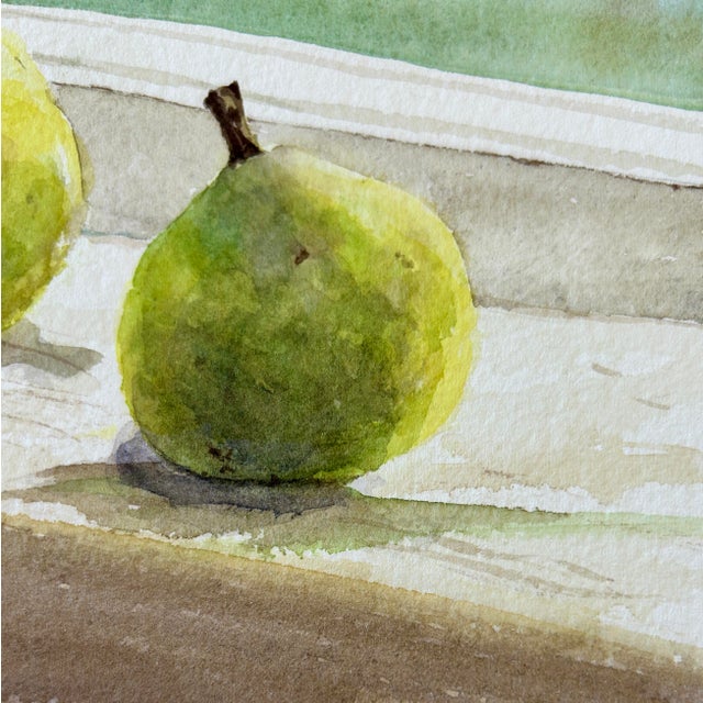 Watercolor Painting Original of “Tiny Bottles and Pears”. For Sale - Image 4 of 8