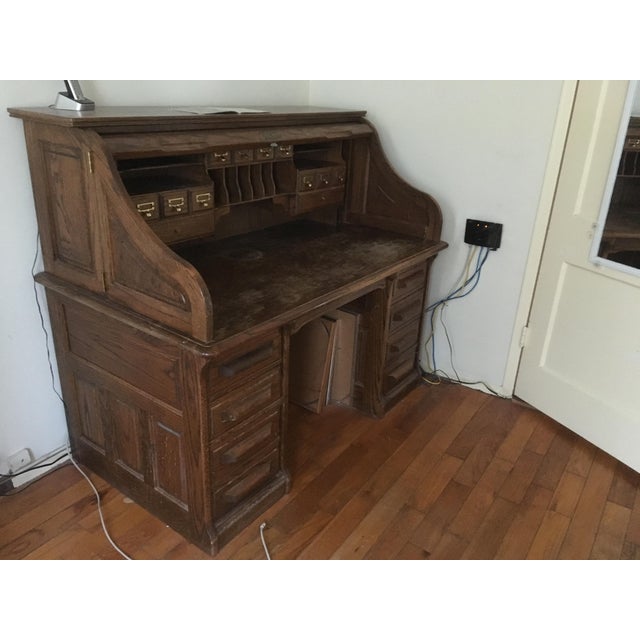 Vintage Jefferson Rolltop Desk Chairish