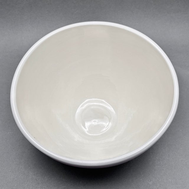 Ceramic Vintage Signed Steve Howell Studio Art Pottery Bowl With Memphis Style Palm Tree Design For Sale - Image 7 of 10