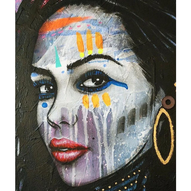 Thomas Mainardi, Le Saphir d'Abou Simbel, Mixed Media on Canvas For Sale - Image 3 of 5