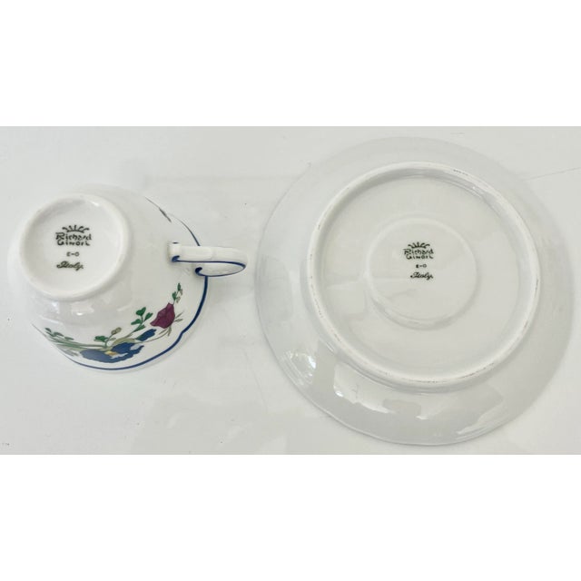 Italian Porcelain Espresso Coffee Set "Lerici" by Richard Ginori 1735 for 10 People For Sale In Miami - Image 6 of 10