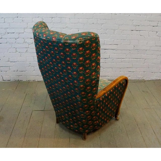 Large Mid-Century High Back Chaise Lounge, France, in Restored conditions. Designed 1950 to 1959