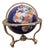 Table Top World Globe in Lapis and Brass, 1970s For Sale