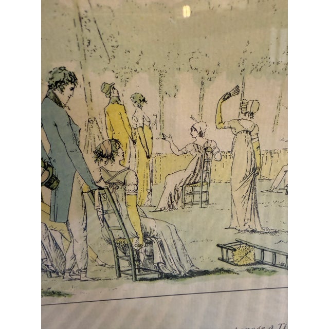 Vintage "Montgolfiere Lancee a Tivoli 1800" Colored Lithograph, Framed For Sale - Image 12 of 12