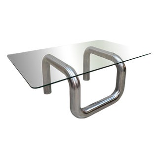 Vintage Italian Tube Coffee Table, 1980 For Sale