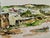 Rustic Henry Emil Salloch Original Watercolor on Paper Old Wayside Cross, 1972. For Sale - Image 3 of 9