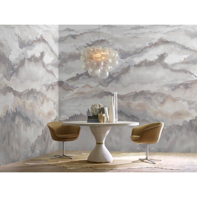From Phillip Jeffries: Serene and majestic, the layered brushstroke artwork creates a stunning vista on the wall....