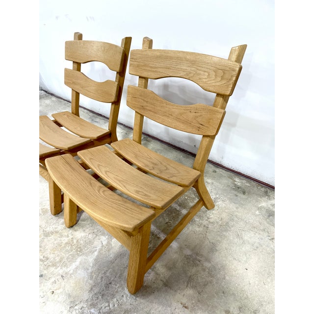 Mid-Century Modern Pair of Dittmann & Co Brutalist Fireplace Oak Danish Modern Chairs For Sale - Image 3 of 10