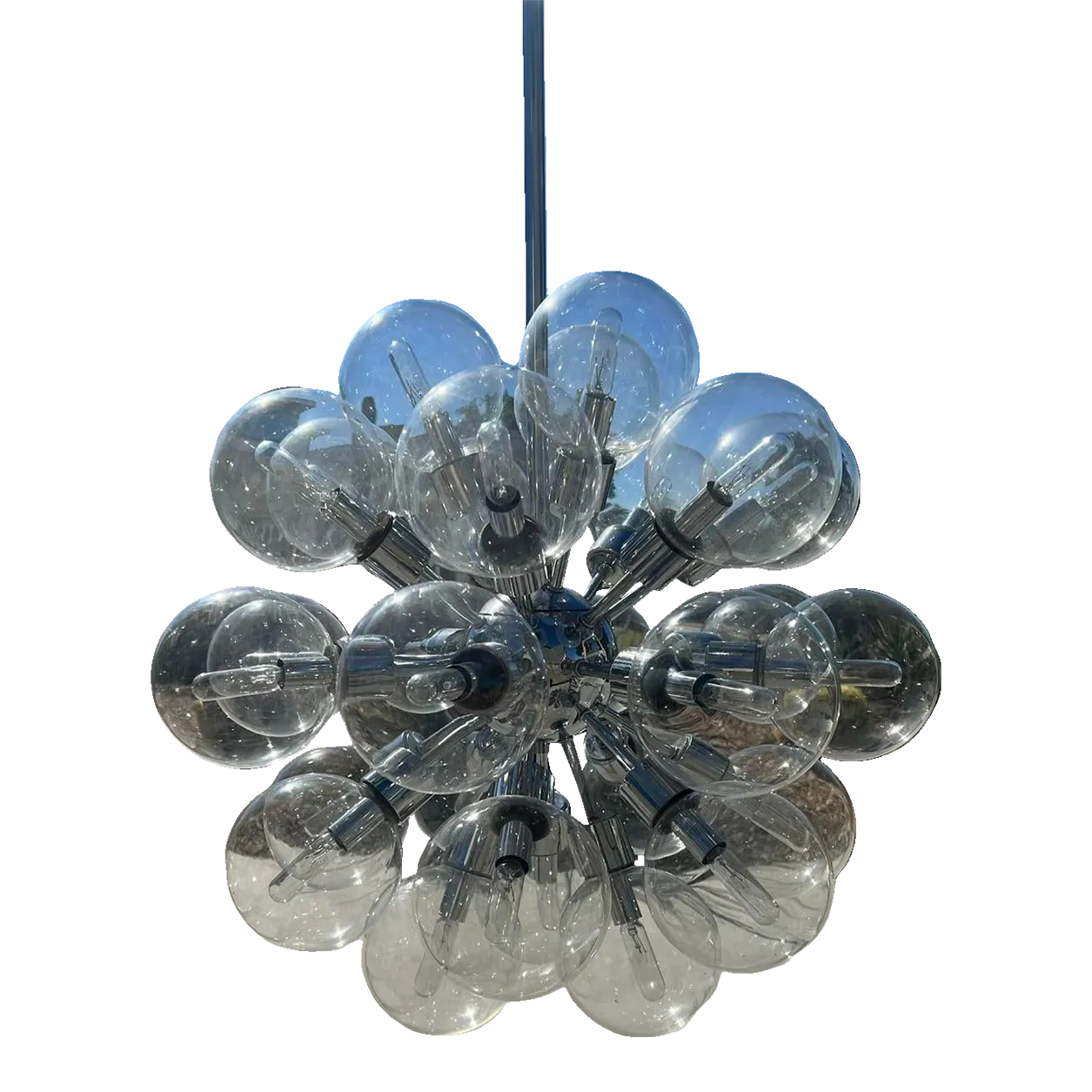 Mid-Century Modern Motoko Ishii Sputnik Lightolier Chrome Space
