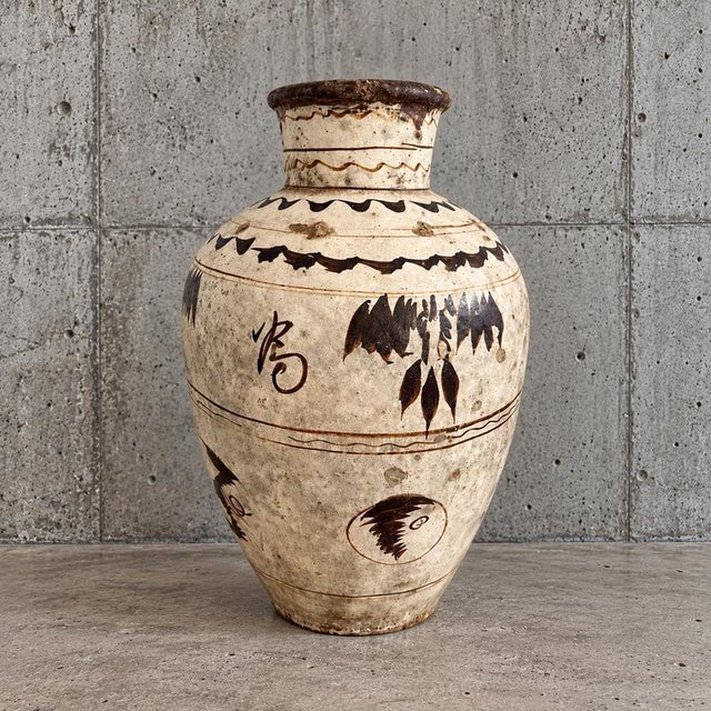2000 - 2009 Chinese Ming or Yuan Dynasty Cizhou Earthenware Wine Pot For Sale - Image 5 of 7