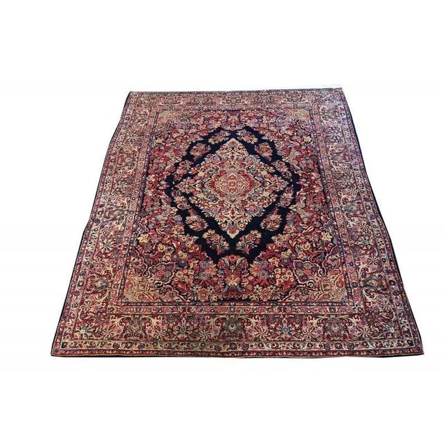 1930s Antique Saruk Rug Size 8'5"x11'7" For Sale - Image 5 of 5