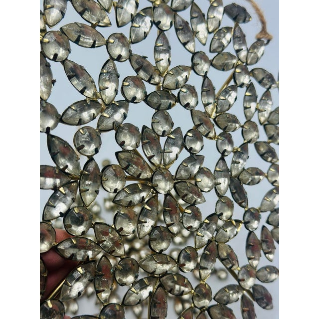Gemstone Large Vintage Rhinestone Ornaments, a Set of 2 For Sale - Image 7 of 9