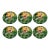 Set of 6 Italian La Corallina Firenze Round Lacquered Cork Placemats For Sale