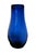 I just love the look of cobalt blue glass. This blown glass vase is 9" tall and 4" wide. No damage as in cracks or chips....