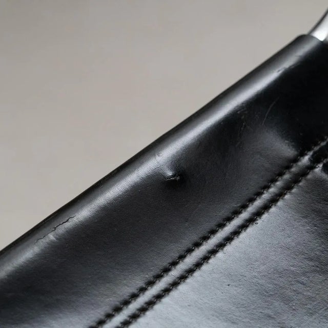 Black Leather Mr10 Easy Chair attributed to Ludwig Mies Van Der Rohe, 1960s For Sale - Image 11 of 12