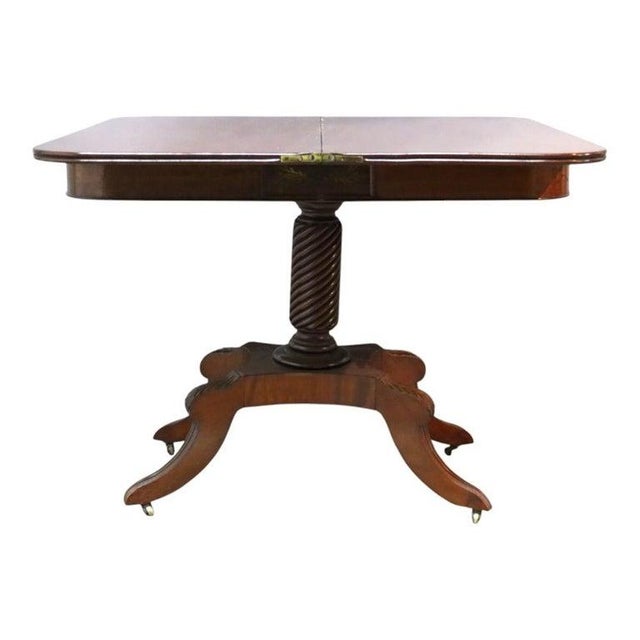 Federal Sheraton Flame Mahogany Card Table 19thC For Sale - Image 13 of 16