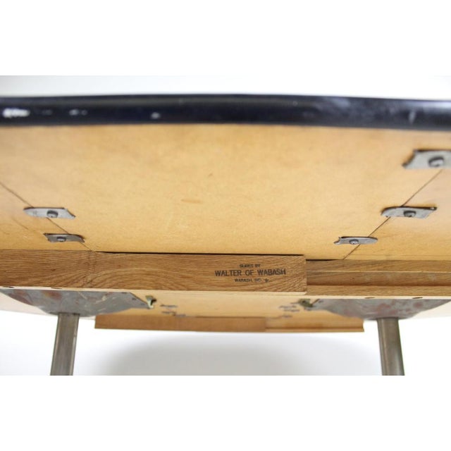 White 1970s Mid-Century Modern Herman Miller Style Expandable Table With Leaf For Sale - Image 8 of 9