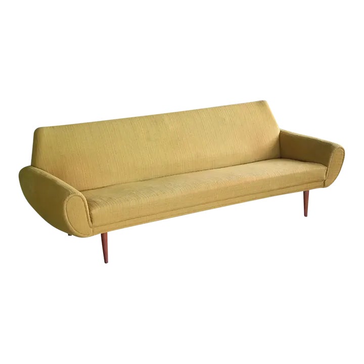 Midcentury Danish Modern 3-Seat Sofa in Teak and Wool by Kurt Ostervig