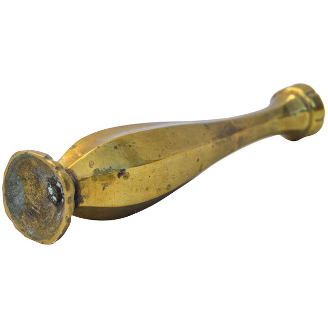 Mid-Century Modern Handmade Brass Vase For Sale - Image 3 of 5