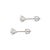 Early 21st Century 14k White Gold 0.85ct Round Diamond 3-Prong Martini Set Petite Stud Earrings, A Pair For Sale - Image 5 of 8