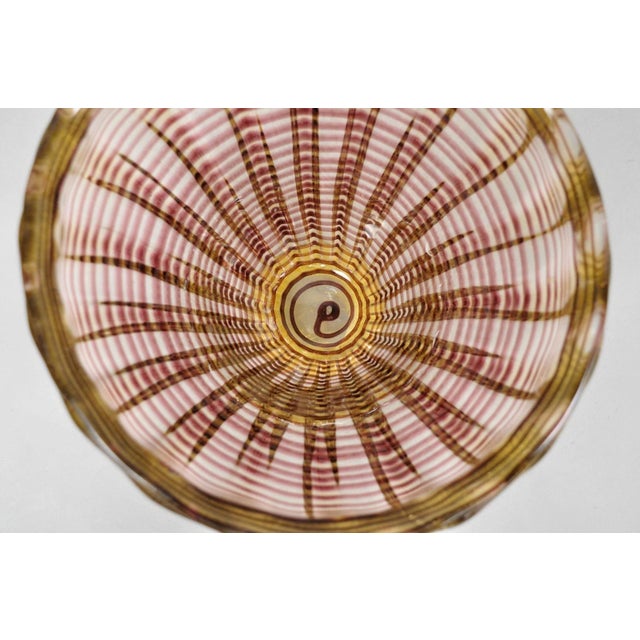 Glass Mid 20th Century Ercole Barovier Zebrato Murano Art Glass Vase Zebrati for Ferro Toso Barovier For Sale - Image 7 of 14