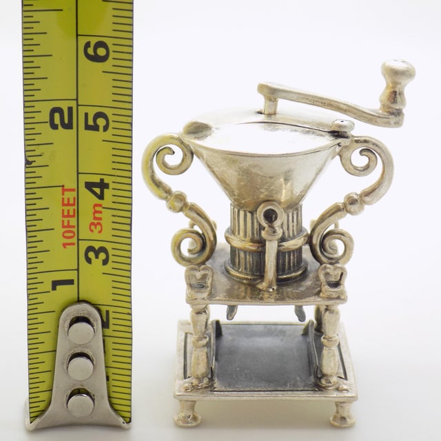 Vintage Italian Sterling Silver 925 Grinder Figurine with Moving Parts by Medusa-Oro, 1970s For Sale - Image 11 of 12
