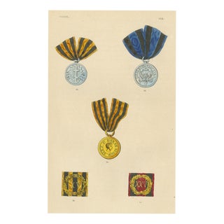 Alexander I Medal and Service Bars, 1844, Paper For Sale
