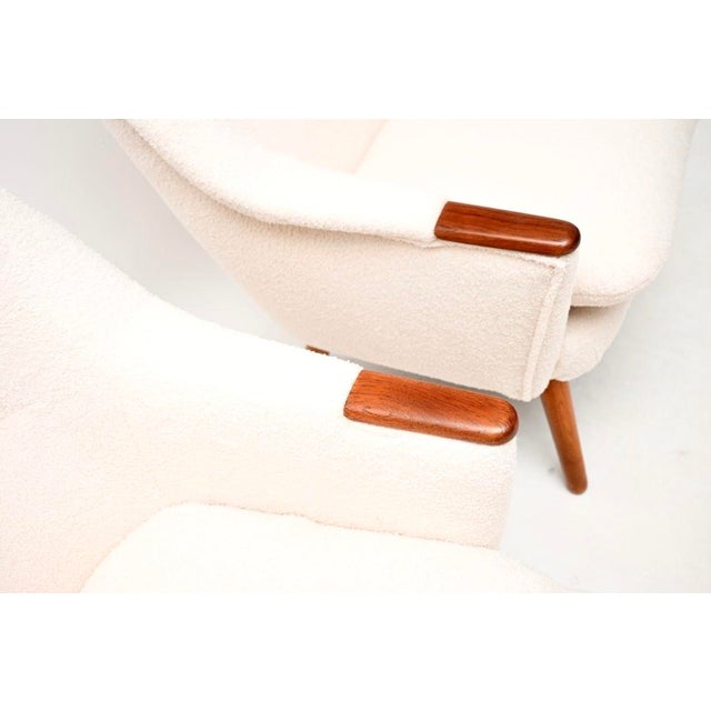 Brown Vintage Danish Teak Lounge Chairs by Hans J. Wegner, 1960s, Set of 2 For Sale - Image 8 of 11
