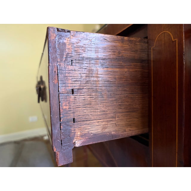 English Antique George III Mahogany Bow Front Sideboard For Sale - Image 3 of 5