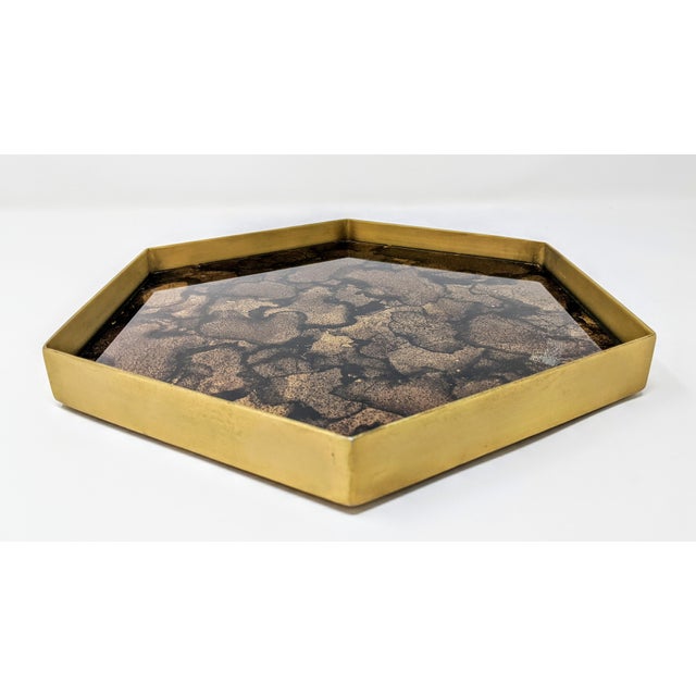 Regency Notre Monde Ethnicraft Chocolate and Brass Tortoiseshell Glass