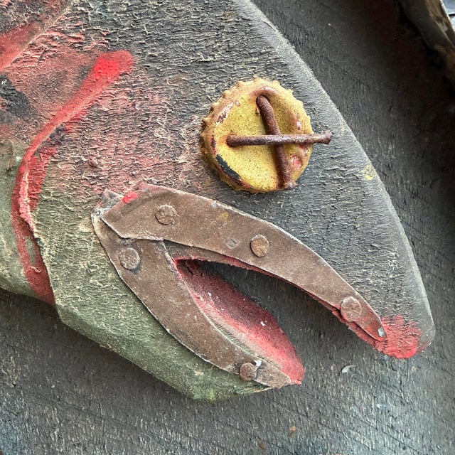 American Folk Art 'Pan Fried Trout' Hanging Sign For Sale - Image 9 of 11