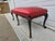 Wood Red and Gold Upholstered Bench For Sale - Image 7 of 14