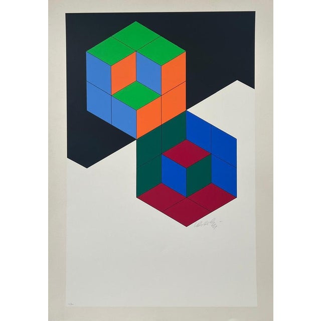 Victor Vasarely, Bi-Hexa, 1975, Silkscreen For Sale - Image 6 of 6