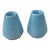 Pair or 1970s Blue Frankoma Lazy Bones Ceramic Candlestick Holders For Sale