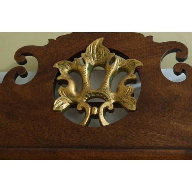 1990s Henredon Beveled Glass Chippendale Mahogany Mirror For Sale - Image 5 of 8