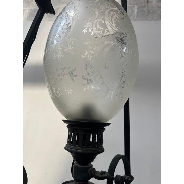 Patinated Bronze Ball Pendant Light, 1800s, Set of 2 For Sale - Image 10 of 14