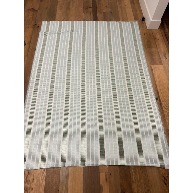 Coastal Thibaut's Topsail Stripe Indoor / Outdoor Fabric - 2 Yard Piece For Sale - Image 3 of 4