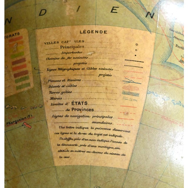 Late 19th Century Globe from J. Forest, 1890s For Sale - Image 11 of 18