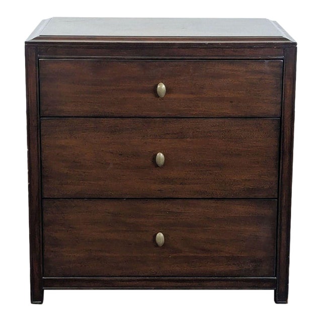 Restoration Hardware Atwood Three Drawer Closed Nightstand For Sale
