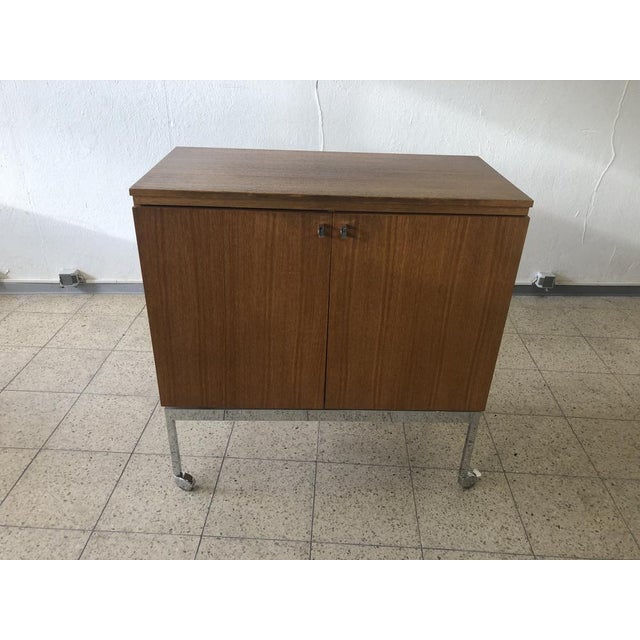 Brown 60s J. Design Bar Cabinet Sideboard Bar Wagon Teak, Unkns For Sale - Image 8 of 14